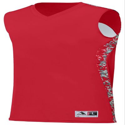 Augusta Sportswear Men's Hook Shot Reversible Jersey, Red/Red Digi, Large