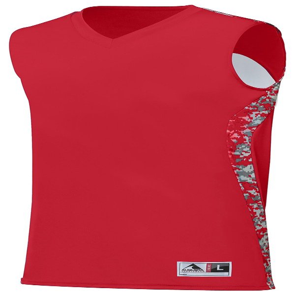 Augusta Sportswear Men's Hook Shot Reversible Jersey, Red/Red Digi, Large