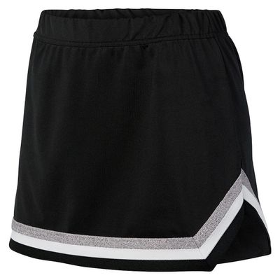 Augusta Sportswear Girls Pike Skirt XS Black/White/Metallic Silver