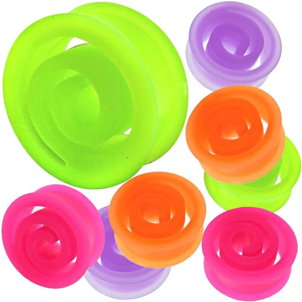 MoDTanOiz - Flesh tunnels 9/16 inch Gauge Gauges 14mm Ear Plugs Plug Flesh Tunnels Tunnel 2g 0g 8mm 00g 10mm 0 00 1/2 Weight Men Women Ears Steel Stone Wood Earrings Silicone Black 9/16" 14mm