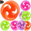 MoDTanOiz 9/16 inch Gauge Gauges 14mm 00g 10mm 0g 8mm Ear Plugs Plug Weight Flesh Tunnels Tunnel Streching Ears Double Single Flare Steel Stone Wood Earrings Silicone Men Women Black 9/16" 14mm view 2