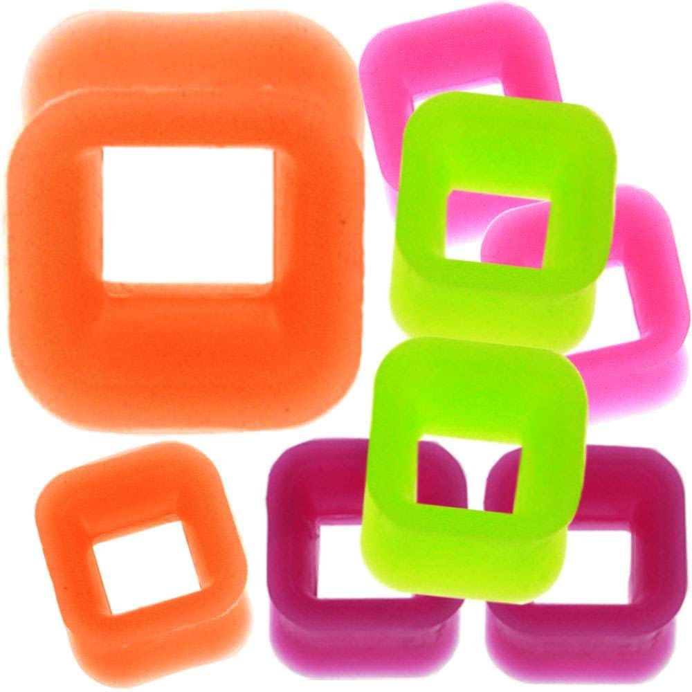 MoDTanOiz - Flesh tunnels 9/16 inch Gauge Gauges 14mm Ear Plugs Plug Flesh Tunnels Tunnel 2g 0g 8mm 00g 10mm 0 00 1/2 Weight Men Women Ears Steel Stone Wood Earrings Silicone Black 9/16" 14mm