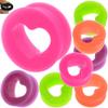 MoDTanOiz - Flesh tunnels 9/16 inch Gauge Gauges 9/16 14mm Ear Plugs Plug Flesh Tunnels Tunnel 2g 0g 00g 0 00 1/2 Weight Men Women Ears Steel Stone Wood Earrings Silicone Black 9/16 14mm view 2