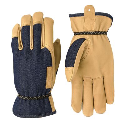 Hestra Job Kobolt Denim Glove -5-Finger Glove for Yardwork, General Projects and Equipment Operations - Indigo - 7