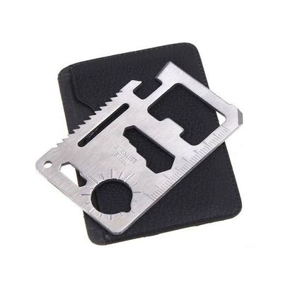 Heartte Pack of 5 Pieces of Credit Card Size 11-in-1 Multifunction Survival Pocket Tool for Camping, Traveling, Emergency and Hiking (RH-JDX5)