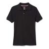 French Toast Girls' Picot Collar Polo Short Sleeve Shirt (Kids Standard & Plus Size), Black, 18-20 view 1