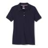 French Toast Girls' Short Sleeve Polo Shirt with Picot Collar (Standard & Plus Sizes), Navy, 14-16 view 1