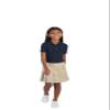 French Toast Girls' Short Sleeve Polo Shirt with Picot Collar (Standard & Plus Sizes), Navy, 14-16 view 3