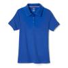 French Toast Girls' Picot Collar Polo Short Sleeve Shirt (Kids Standard & Plus Size), Royal, 14-16 view 1