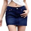 chouyatou Women's Casual Short Denim Skirt (X-Large, Dblue) view 2