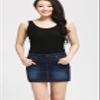 chouyatou Women's Casual Short Denim Skirt (X-Large, Dblue) view 3