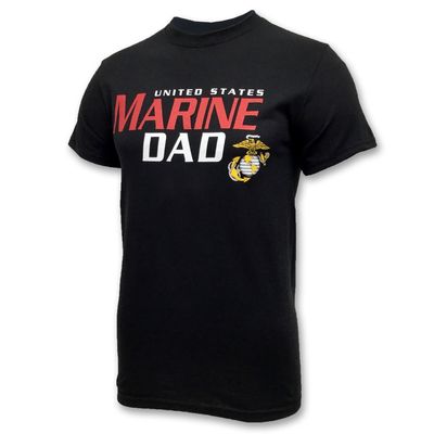 Armed Forces Gear Men's US Marine Dad Short-Sleeve T-Shirt - Officially Licensed United States Marines Shirts for Men (Black, 3X-Large)