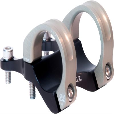 Renthal Integra 35 Stem: Direct Mount, 35mm Clamp, 45mm Reach, 0mm Rise, Black/Gold