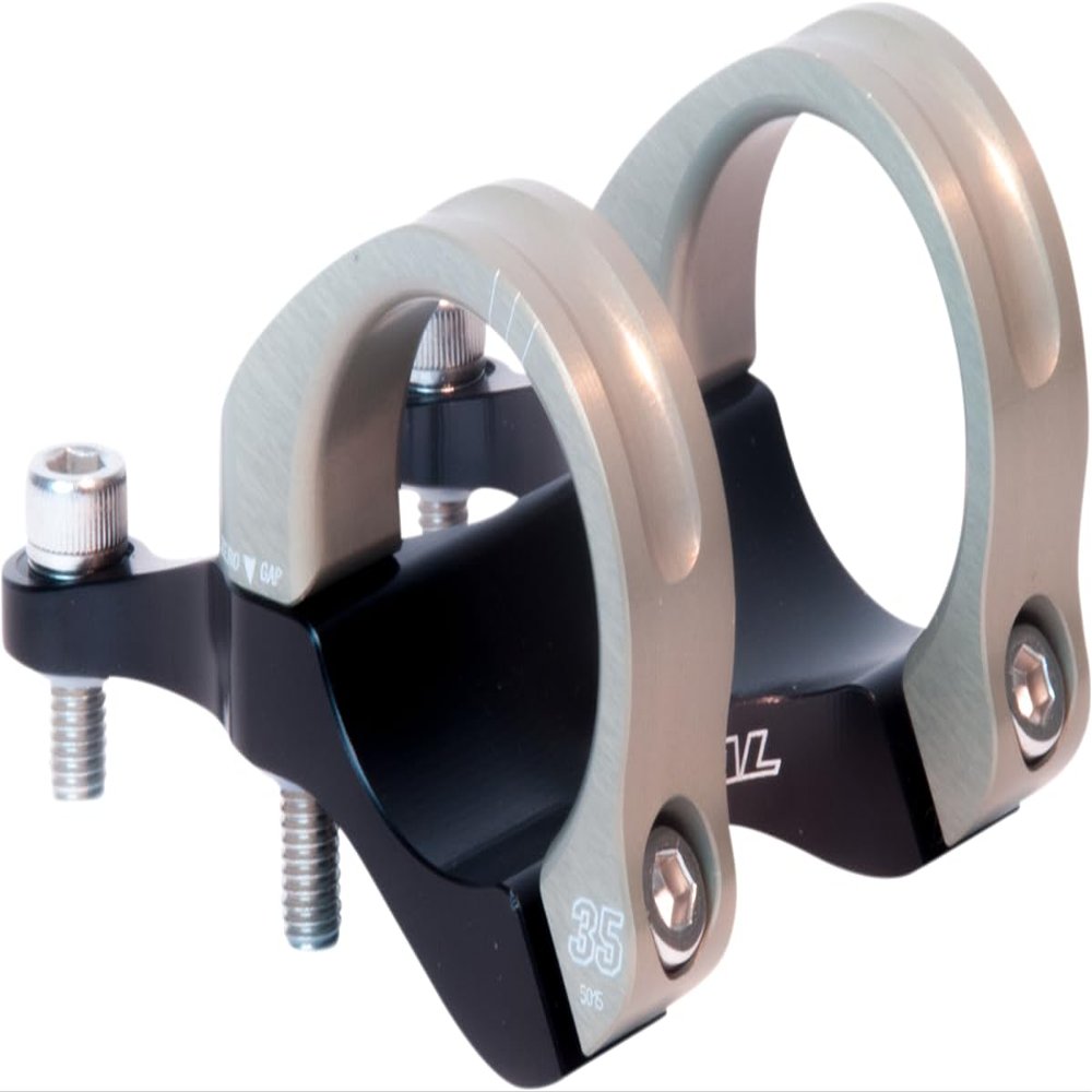 Renthal Integra 35 Stem: Direct Mount, 35mm Clamp, 45mm Reach, 0mm Rise, Black/Gold