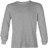 Distressed Black USA Flag - United States Unisex Long Sleeve Shirt (Light Gray - Back Print, XX-Large) view 2