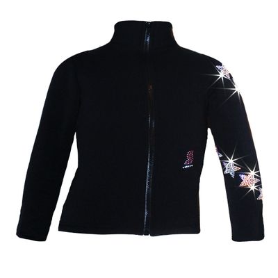 Ice Fire Polartec Fleece Spiral Stars Jacket (AB Crystals, Adult XSmall)