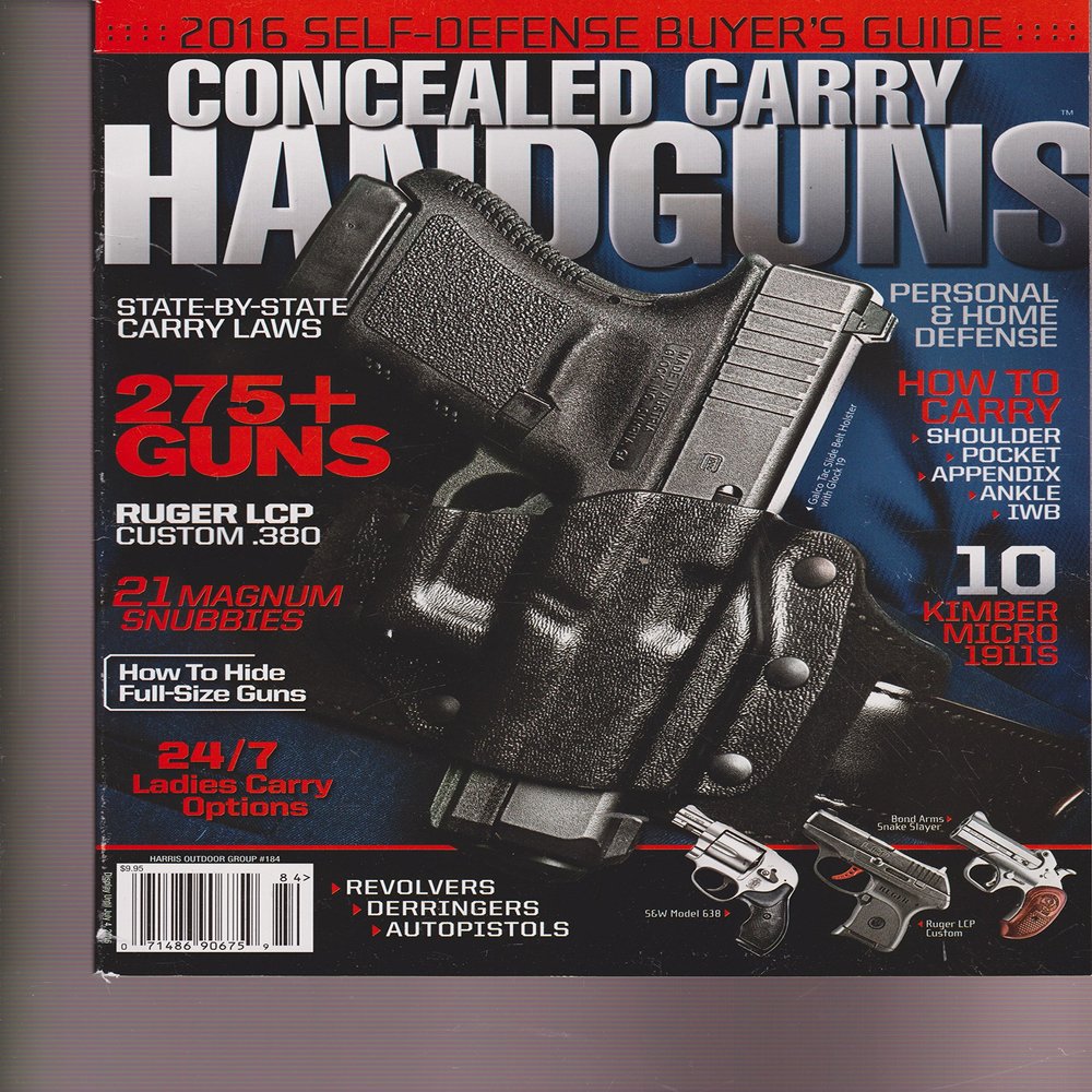 CONCEALED CARRY HANDGUNS MAGAZINE #184, 2016 Self-Defense Buyer's.