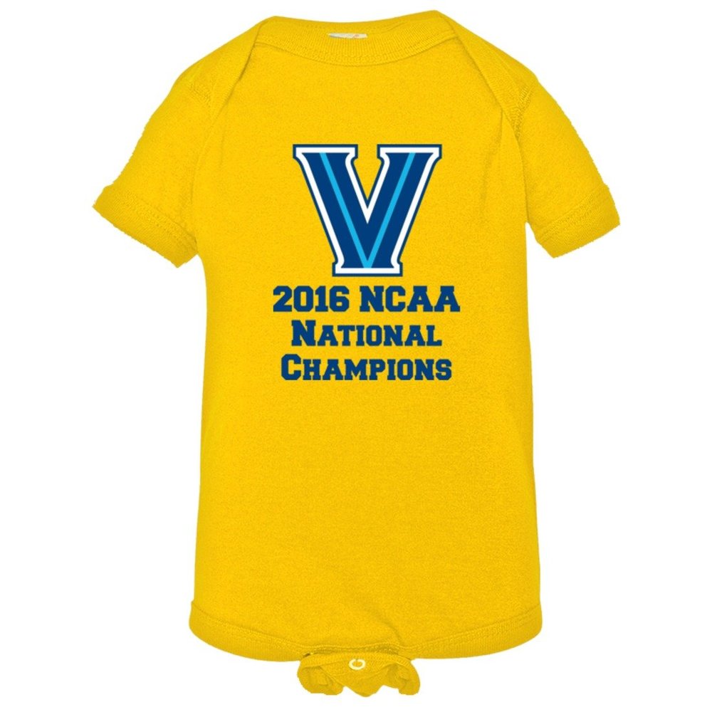 Baby Villanova Basketball Champions 2016 1-Piece Yellow (18M)