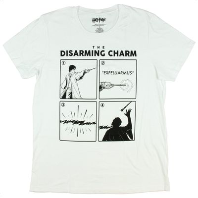 B+W Harry Potter Expelliarmus T-Shirt White