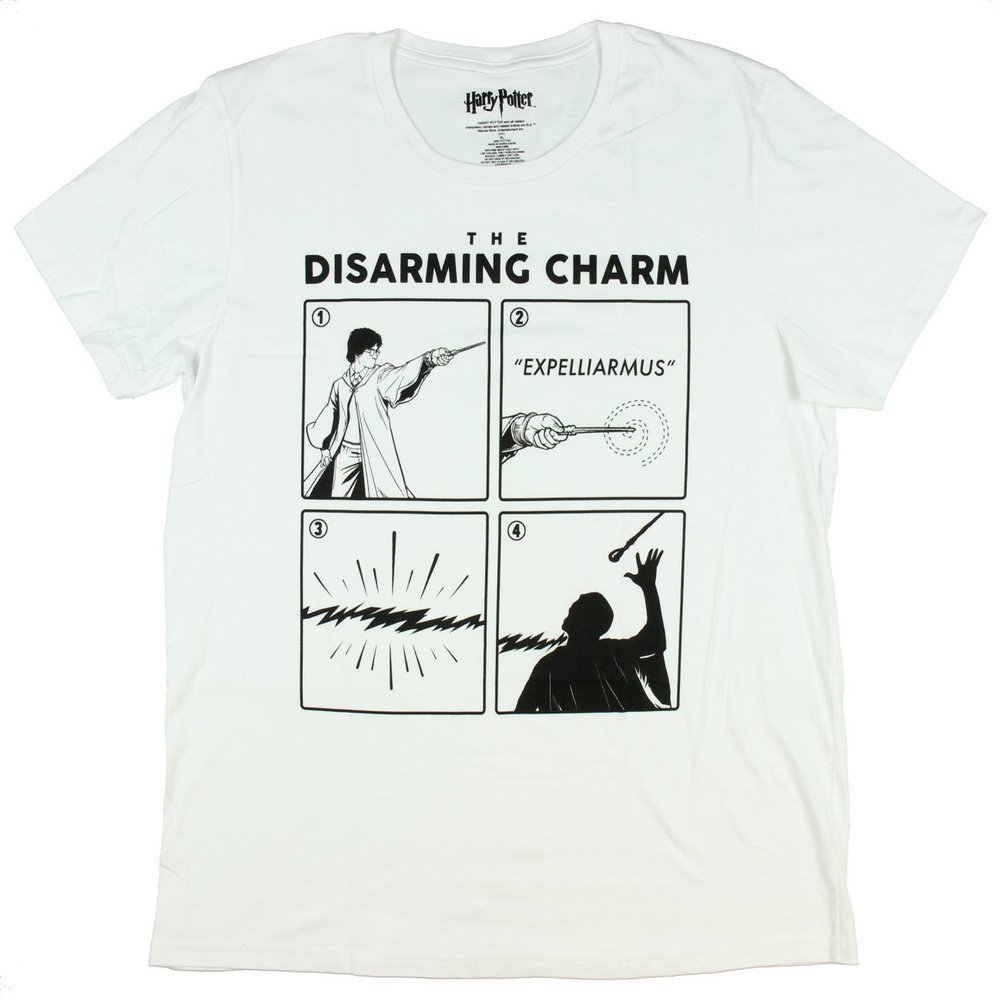 B+W Harry Potter Expelliarmus T-Shirt White