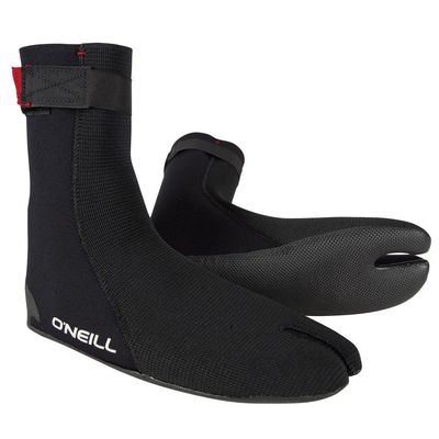 O'Neill Ninja 3mm Split Toe Neoprene Boot, Textured Rubber Sole for Surfing, Paddleboarding, Snorkeling, and Any Water Activities, Black, 6