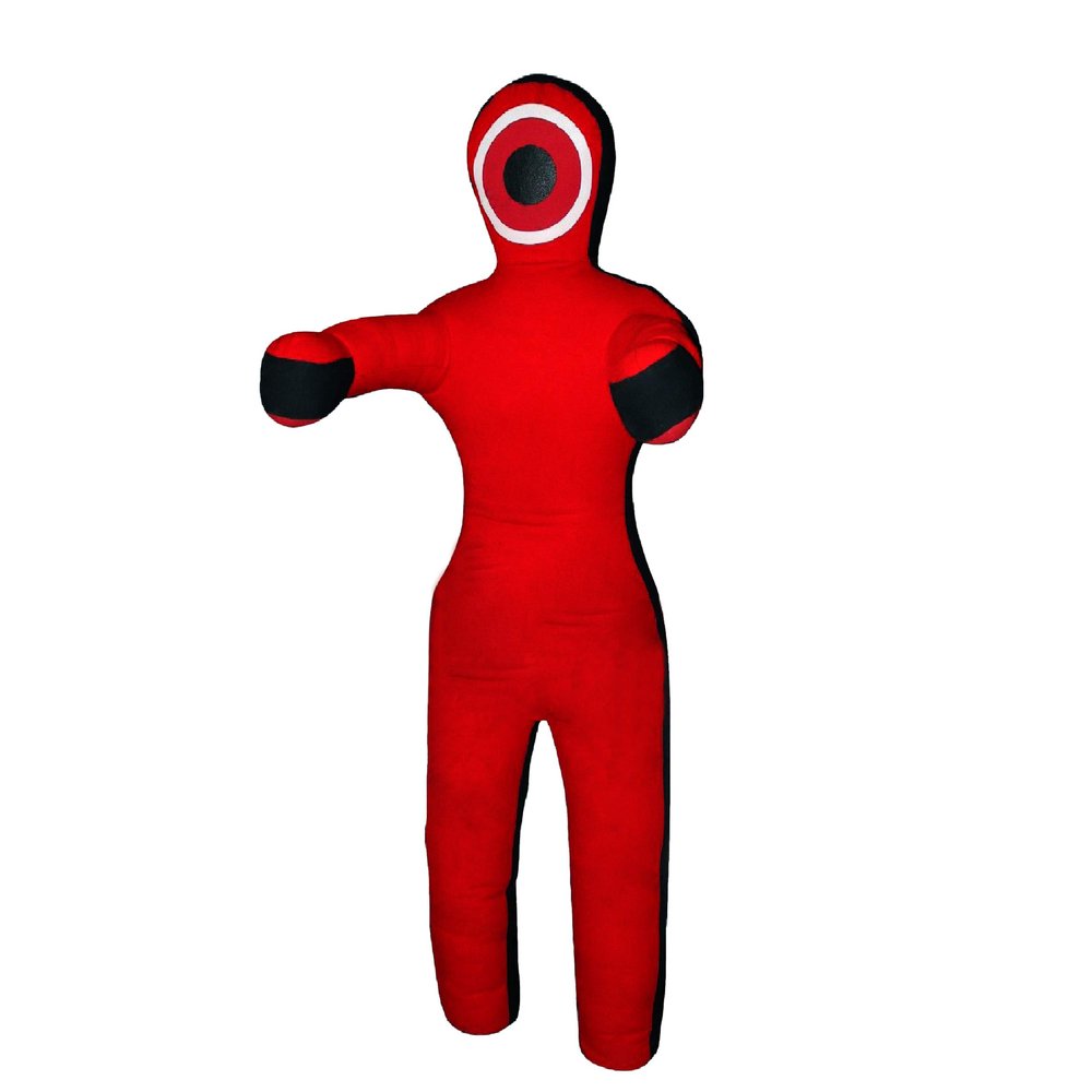 ROX Fit Grappling Dummy Realistic Straight style Brazilian JiuJitsu Training Bag 3 ft, 4 ft, 5 ft,6ft (Unfilled) (5 Foot, Red Black)