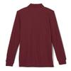 French Toast Boys' Pique Polo School Uniform Shirt with Long Sleeves for Boys and Girls, Burgundy, 14/16 Husky view 2