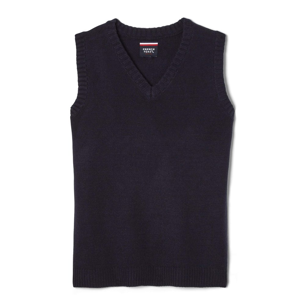 French Toast Boys' V-Neck Sweater Vest, Navy, 2T