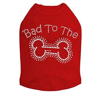 Bad to The Bone - Dog Shirt, S Red