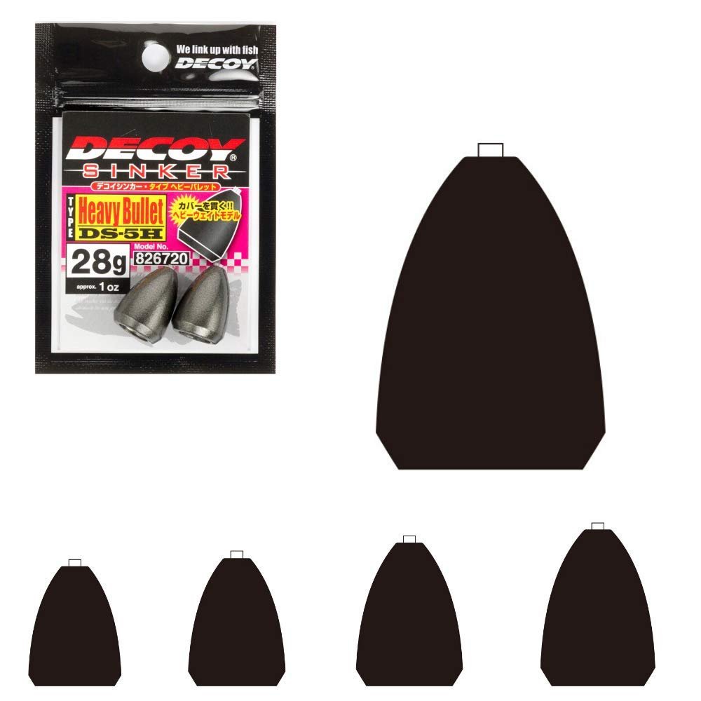 Katsuichi DS-5H Decoy Sinker Type, Heavy Bullet, 1.0 oz (28 g)