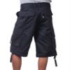 Pro Club Men's Cotton Twill Cargo Shorts with Belt, 52", Navy view 3