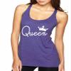 ALLNTRENDS Couple Tank Top Queen and King White Letters Valentine's Day Shirt (Womens S Mens M, Purple) view 2