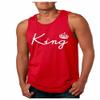 ALLNTRENDS Couple Tank Top Queen and King White Letters Valentine's Day Shirt (Womens L Mens L, Red) view 1