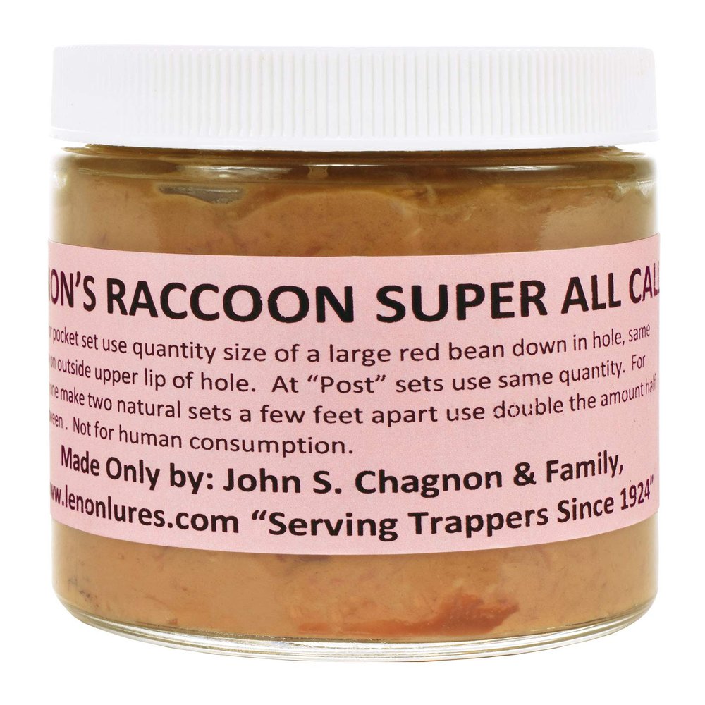 Lenon's Raccoon Super All Call Lure 4 oz. Jar - On the Market Every Year Since 1924