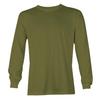 Haase Unlimited Blue Line American Flag - Police Support Unisex Long Sleeve Shirt (Olive - Back Print, Small) view 2
