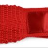 Moda Di Raza - Mens Casual Solid Color Waffle Knit Woven Square End Neck Tie - 2.25" - Red view 4