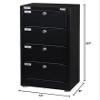 Datum Argos Pistol Safe, 4 Tier, 12"W x 8"D x 23"H, 8 Pistol Cap. Hasp Lock, Gray view 2