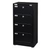 Datum Argos Pistol Safe, 4 Tier, 12"W x 8"D x 23"H, 8 Pistol Cap. Hasp Lock, Sand view 2