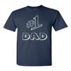 #1 One Dad Daddy Father's Day TV Comedy Series Funny Novelty Adult T-Shirt Tee (XXXXX Large, Navy Blue w/White) view 1
