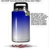 WraptorSkinz Skin Decal Wrap for Yeti Rambler Bottle 36oz Smooth Fades White Blue (YETI NOT Included) view 2