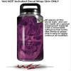 WraptorSkinz Skin Decal Wrap for Yeti Rambler Bottle 36oz Flaming Fire Skull Hot Pink Fuchsia (YETI NOT Included) view 2