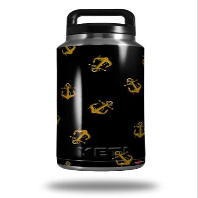 WraptorSkinz Skin Decal Wrap for Yeti Rambler Bottle 36oz Anchors Away Black (YETI NOT Included)