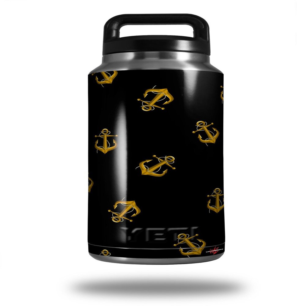 WraptorSkinz Skin Decal Wrap for Yeti Rambler Bottle 36oz Anchors Away Black (YETI NOT Included)