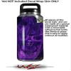 WraptorSkinz Skin Decal Wrap for Yeti Rambler Bottle 36oz Flaming Fire Skull Purple (YETI NOT Included) view 2
