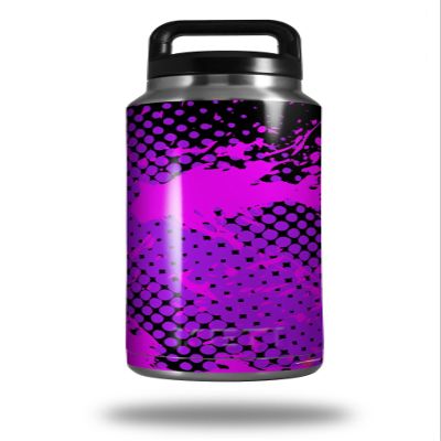 WraptorSkinz Skin Decal Wrap for Yeti Rambler Bottle 36oz Halftone Splatter Hot Pink Purple (YETI NOT Included)