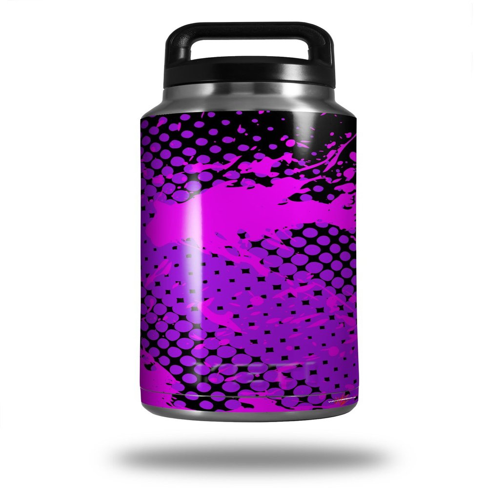 WraptorSkinz Skin Decal Wrap for Yeti Rambler Bottle 36oz Halftone Splatter Hot Pink Purple (YETI NOT Included)