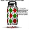 WraptorSkinz Skin Decal Wrap for Yeti Rambler Bottle 36oz Argyle Red and Green (YETI NOT Included) view 2