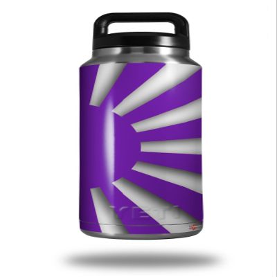 WraptorSkinz Skin Decal Wrap for Yeti Rambler Bottle 36oz Rising Sun Japanese Flag Purple (YETI NOT Included)