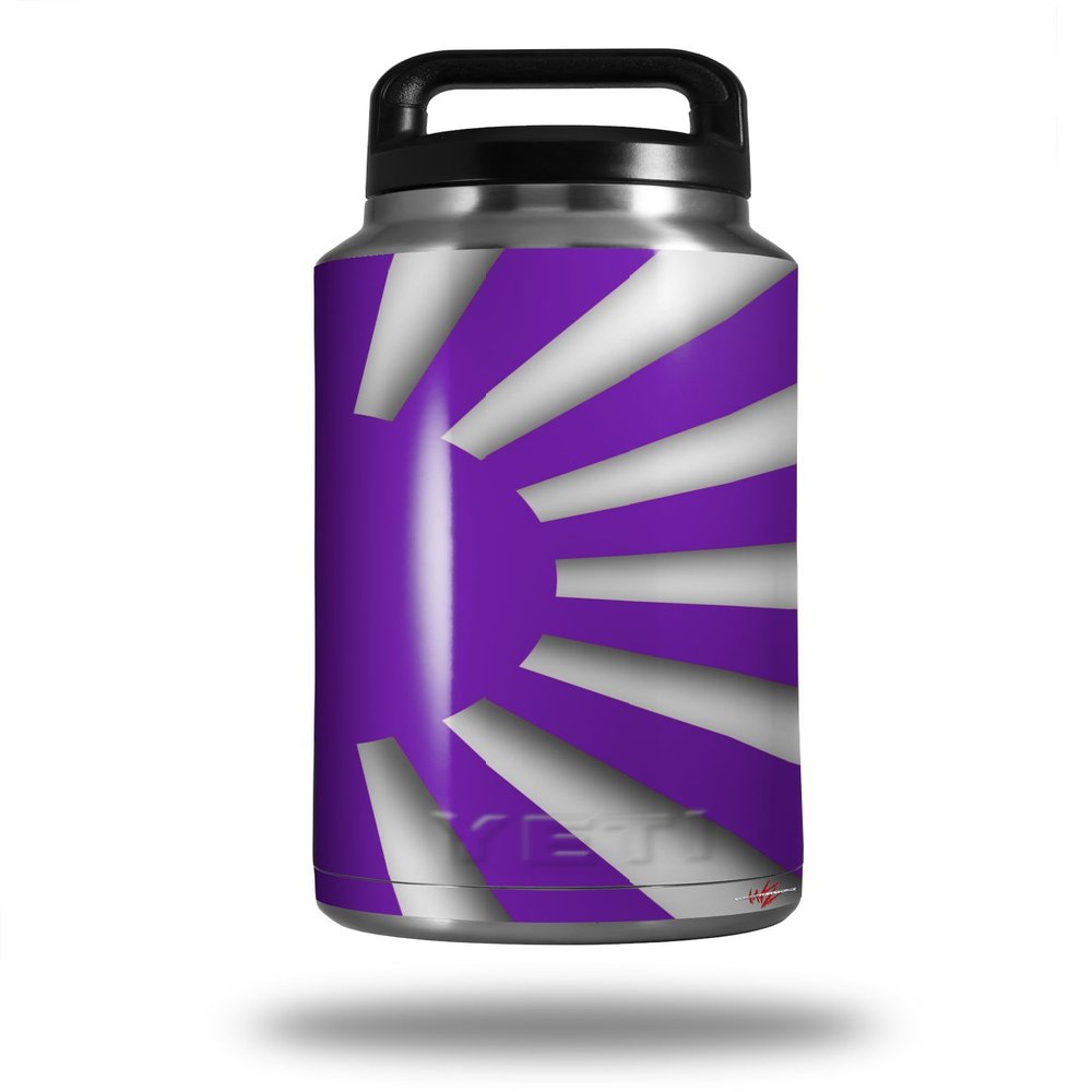 WraptorSkinz Skin Decal Wrap for Yeti Rambler Bottle 36oz Rising Sun Japanese Flag Purple (YETI NOT Included)