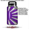 WraptorSkinz Skin Decal Wrap for Yeti Rambler Bottle 36oz Rising Sun Japanese Flag Purple (YETI NOT Included) view 2